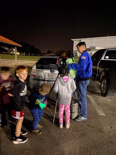 line up for the telescope