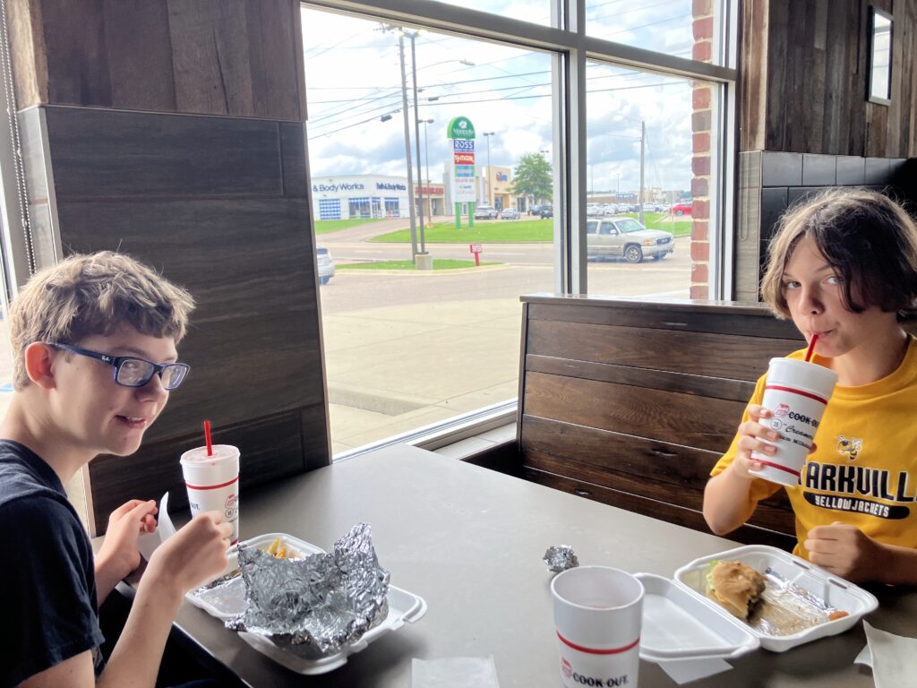 Lunch stop at Cook-Out