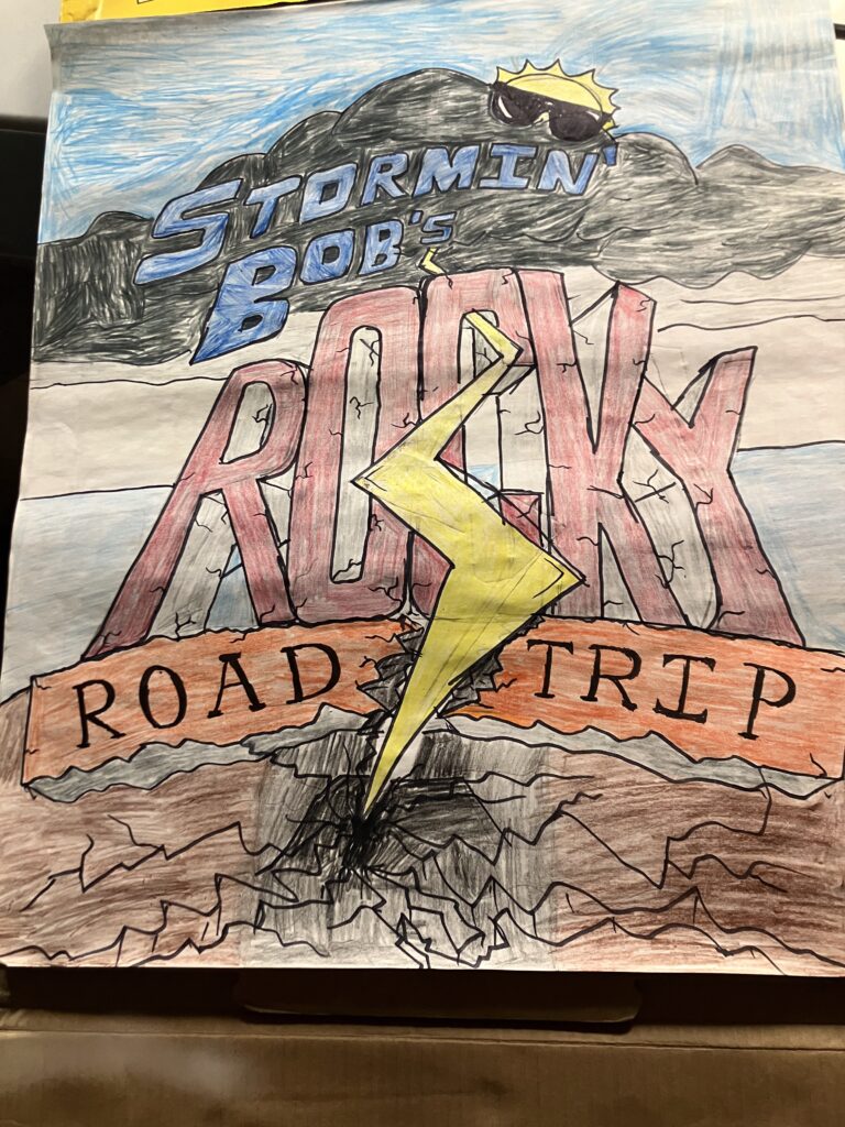 poster board for "Rocky Road Trip"